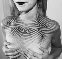 linie spirale tatuaże 3d